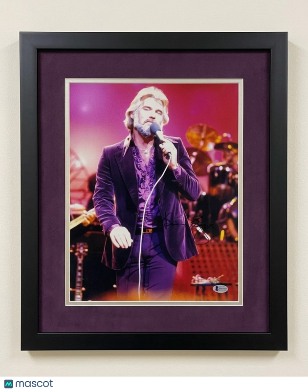Kenny Rogers Signed 11x14 Framed Photo BAS Autographed