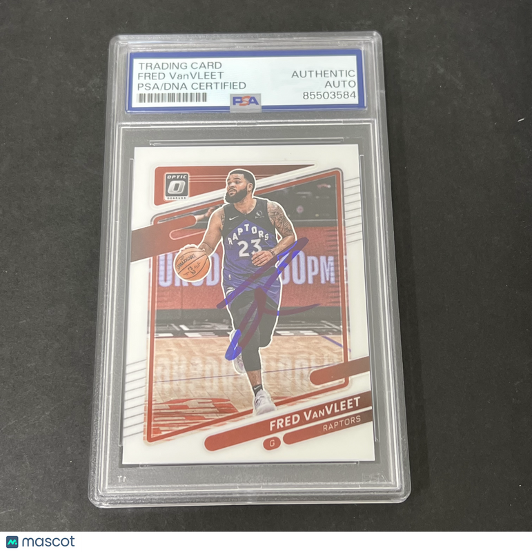 2021-22 Panini Donruss Optic #1 Fred VanVleet signed card PSA Raptors