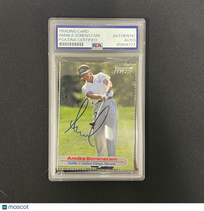 Annika Sörenstam 2001 Sports Illustrated for Kids #73 Signed Card PSA Auto