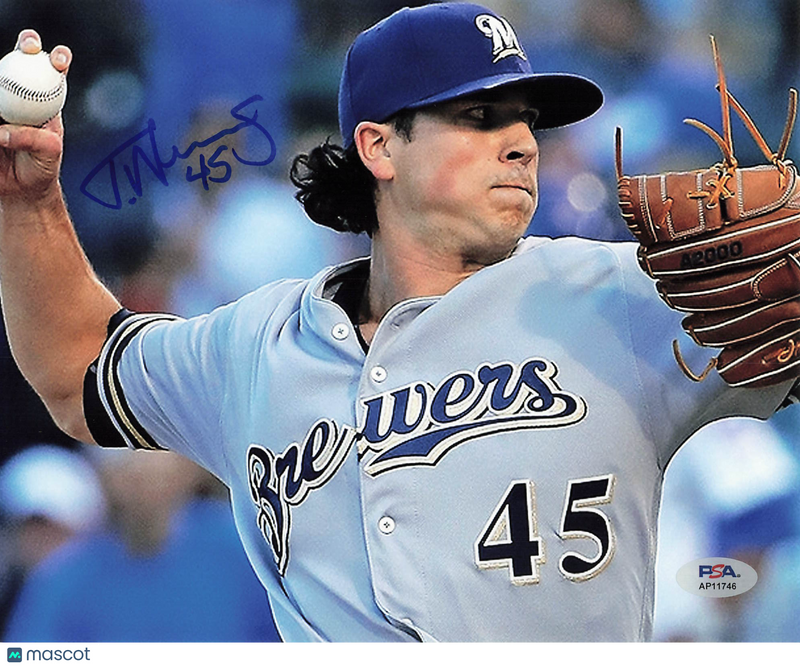 Trevor Williams Milwaukee Brewers Signed 8x10 Photo PSA