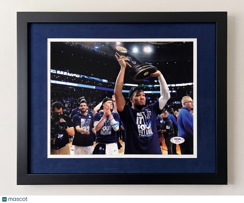 Jalen Brunson New York Knicks Signed Basketball 8x10 Custom Framed Photo PSA