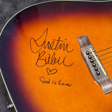 Justin Bieber Signed Guitar PSA Authentic Autographed Music