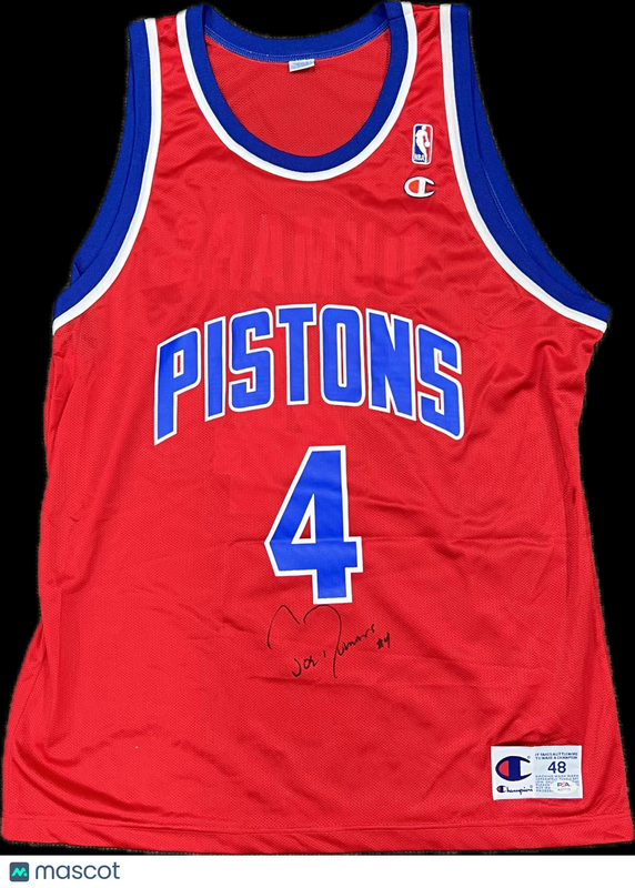 Joe Dumars Signed Jersey PSA Detroit Pistons Autographed