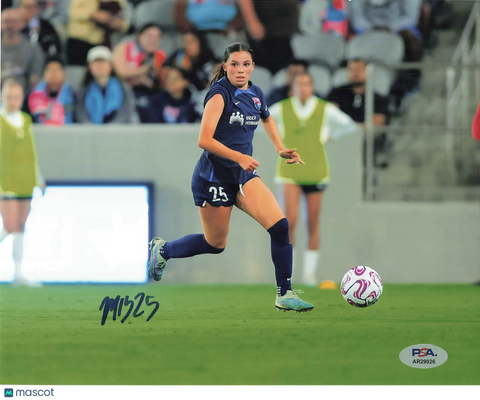 Melanie Barcenas Signed Football 8x10 Photo PSA Autographed