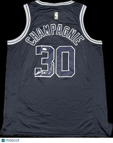 Justin Champagnie Signed San Antonio Spurs Jersey JSA
