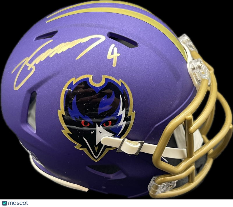 Zay Flowers Signed Mini Helmet BAS Autographed Baltimore Ravens