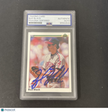 1990 Upper Deck #498 Bud Black signed card PSA