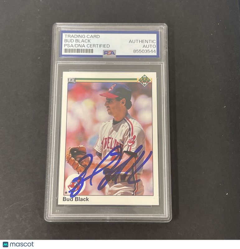 1990 Upper Deck #498 Bud Black signed card PSA