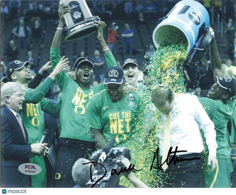 Dana Altman Oregon Ducks Signed Basketball 8x10 Photo PSA