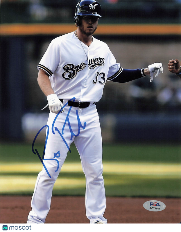 Brett Phillips Milwaukee Brewers Signed 8x10 Photo PSA