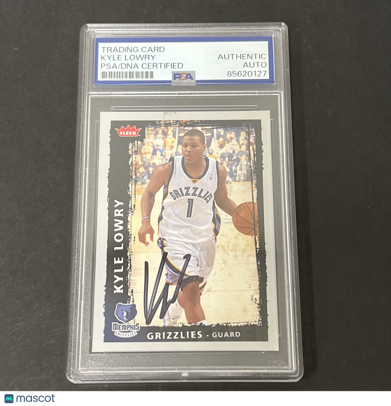 2008-09 NBA Fleer #191 Kyle Lowry signed card PSA Auto Grizzlies