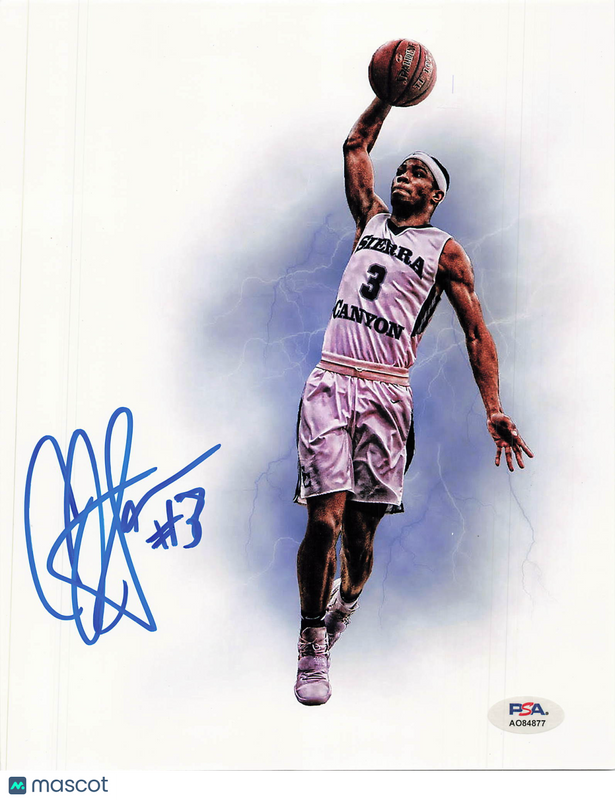 Cassius Stanley Sierra Canyon Trailblazers Signed Basketball 8x10 Photo PSA