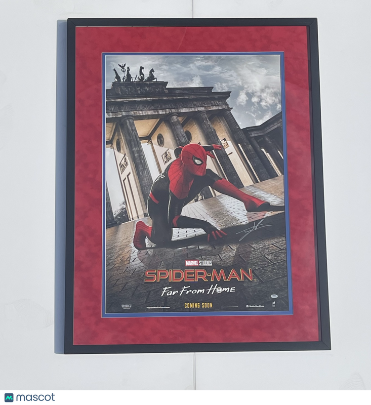 Tom Holland Signed Framed Movie Poster PSA Spider-Man Far From Home 38x49