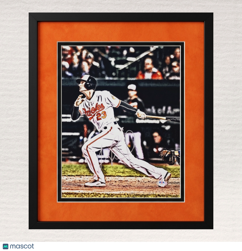 Joey Rickard Baltimore Orioles Signed 11x14 Custom Framed Photo PSA
