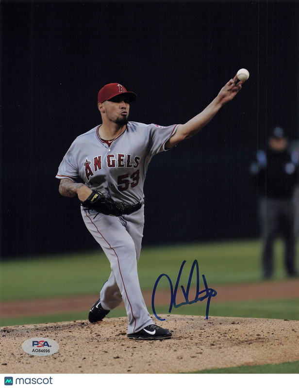 Hector Santiago Los Angeles Angels Signed 8x10 Photo PSA