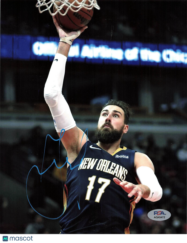 Jonas Valanciunas New Orleans Pelicans Signed Basketball 8x10 Photo PSA
