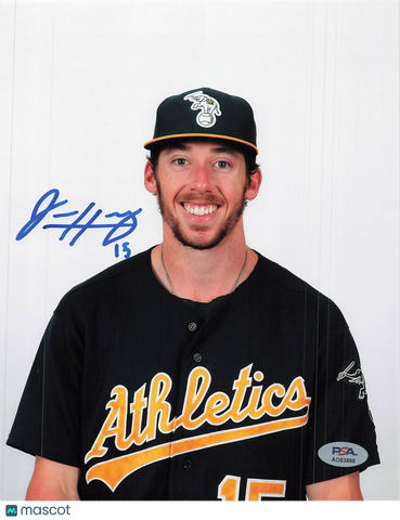 Justin Higley Oakland Athletics Signed 8x10 Photo PSA