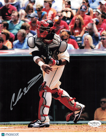 Carlos Santana Cleveland Indians Signed 8x10 Photo JSA