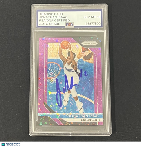 2018-19 Panini Prizm #179 Jonathan Isaac Signed Slabbed PSA Auto 10 Magic