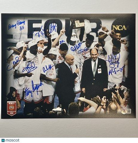 UNLV Rebels Signed Basketball 8x10 Photo