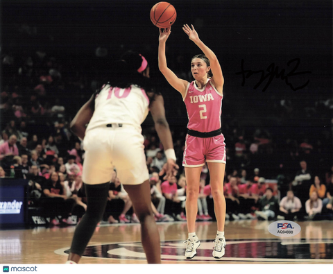 Taylor McCabe Iowa Hawkeyes Signed Basketball 8x10 Photo PSA