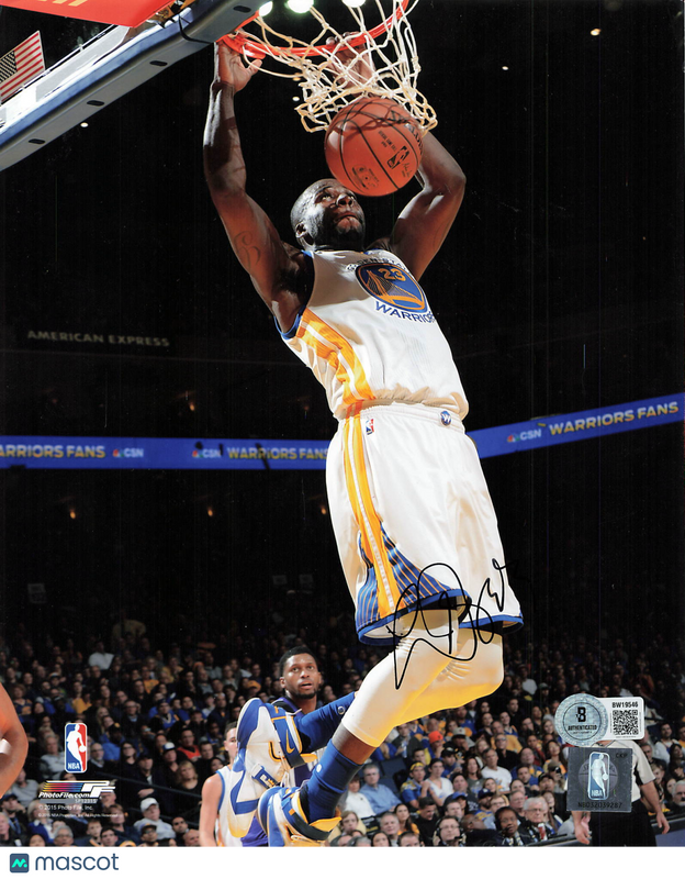 Draymond Green Golden State Warriors Signed Basketball 8x10 Photo PSA