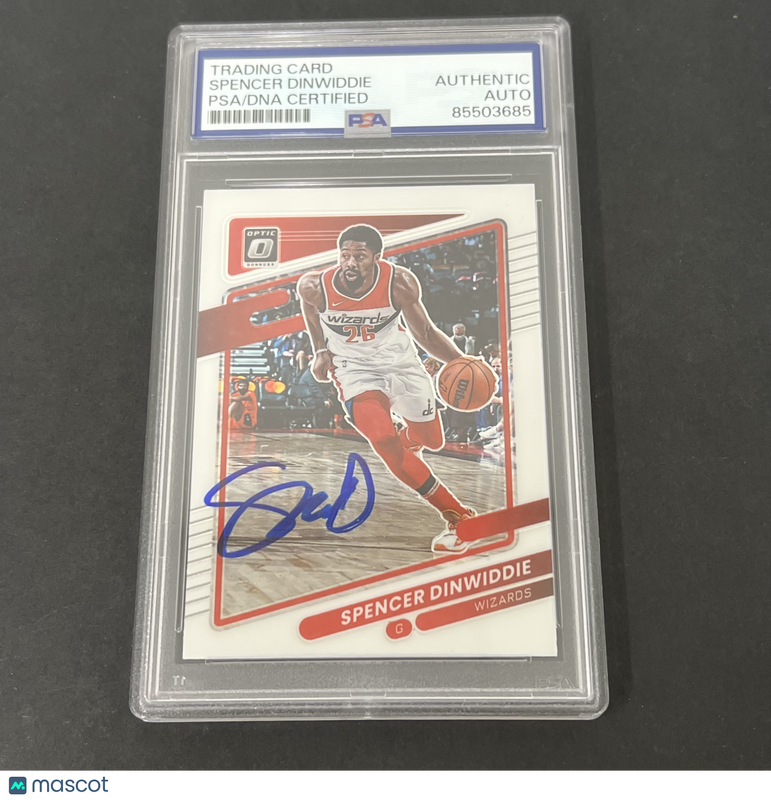 2021-22 Panini Donruss Optic #54 Spencer Dinwiddie signed card PSA