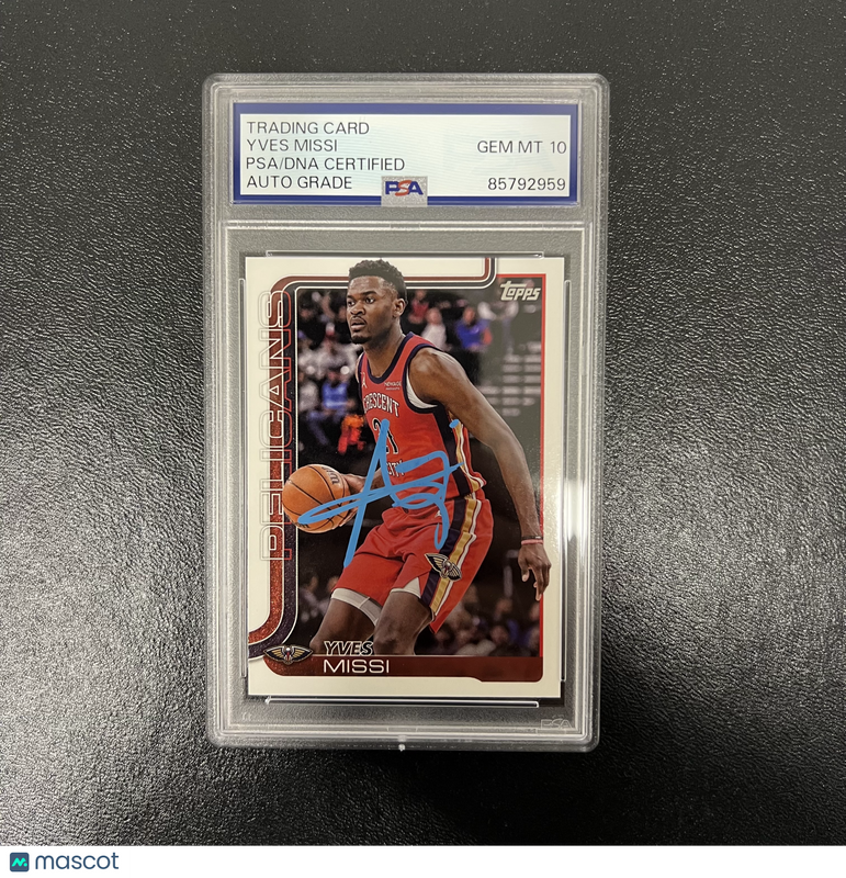Yves Missi Signed2025 Topps #191 Card PSA Auto 10 Autographed
