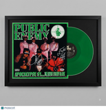 Chuck D and Flavor Flav signed Apocalypse 91 Framed Display Vinyl Album PSA Auto