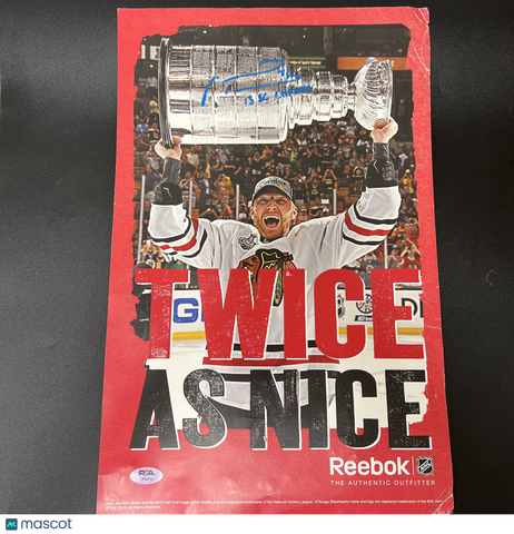 Marián Hossa Signed Poster NHL PSA Chicago Blackhawks