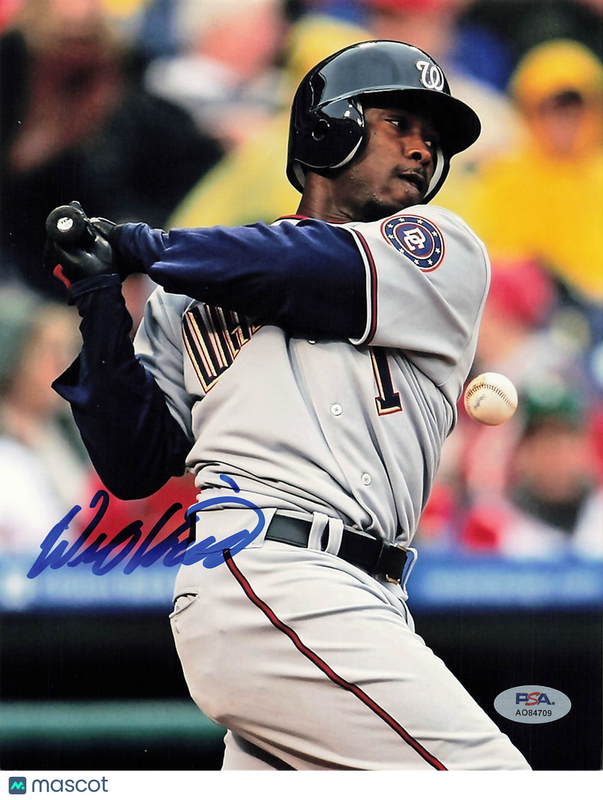 Willie Harris Washington Nationals Signed 8x10 Photo PSA