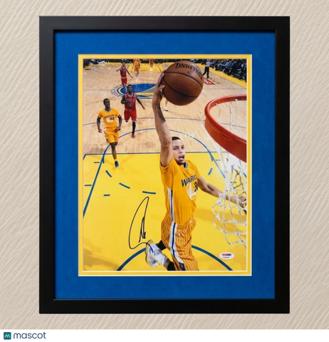 Stephen Curry Golden State Warriors Signed 11x14 Custom Framed Photo PSA