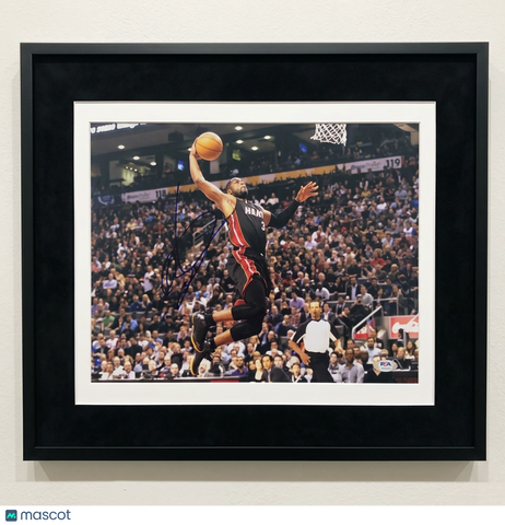 Dwyane Wade Miami Heat Signed Basketball Custom Framed 11x14 Photo PSA