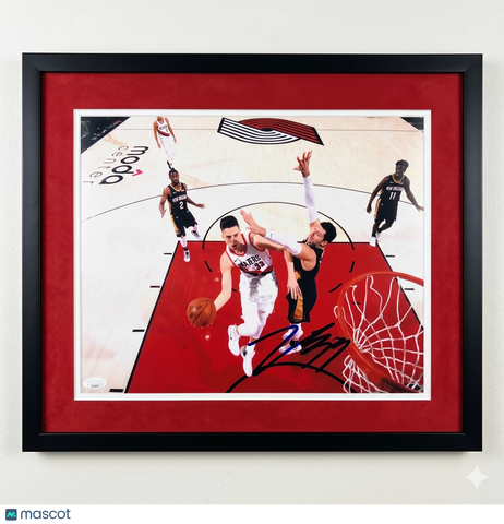 Zach Collins Portland Trail Blazers Signed 11x14 Custom Framed Photo PSA