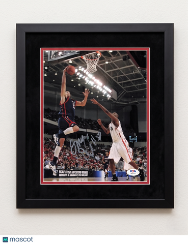 Omar Samham Saint Mary's Gaels Signed Basketball 8x10 Custom Framed Photo PSA