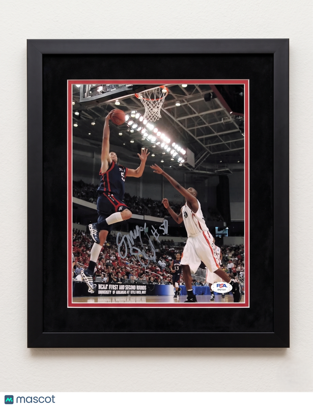 Omar Samham Saint Mary's Gaels Signed Basketball 8x10 Custom Framed Photo PSA