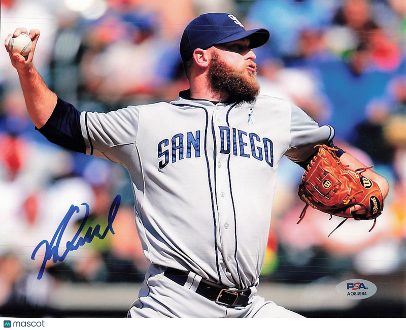 Kevin Quackenbush San Diego Padres Signed 8x10 Photo PSA