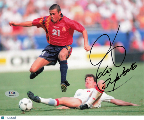 Luis Enrique Signed 8x10 Photo PSA FC Barcelona Soccer