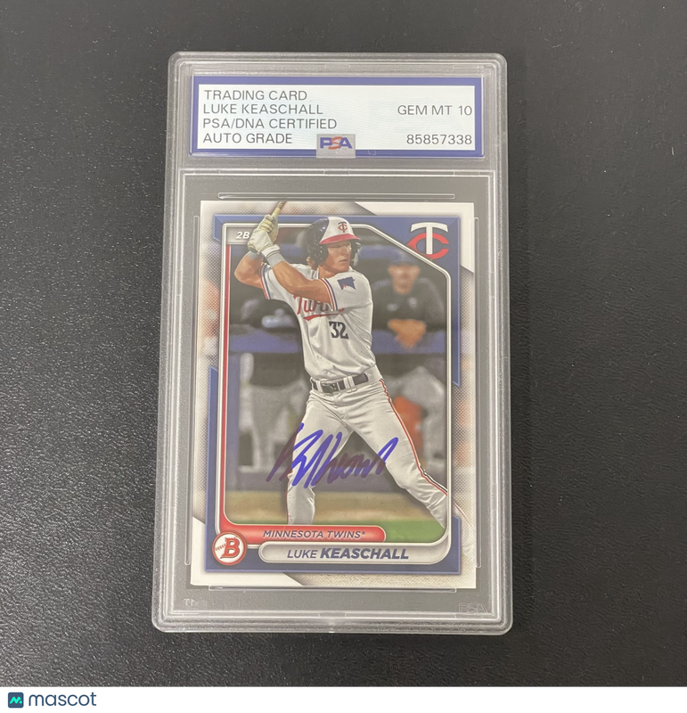 2024 Topps Bowman #BP-122 Luke Keaschall Signed Card Auto 10 PSA Slabbed Twins