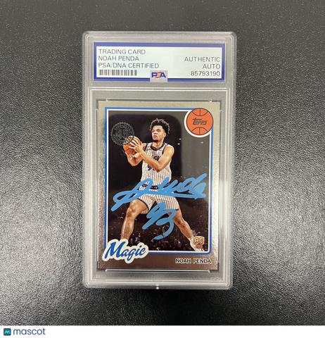 2025 Topps 45th Anniversary#80BK-75 Noah Penda Signed Card PSA Orlando Magic