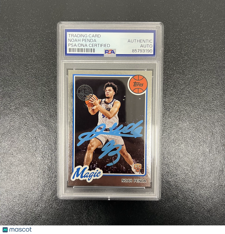 2025 Topps 45th Anniversary#80BK-75 Noah Penda Signed Card PSA Orlando Magic