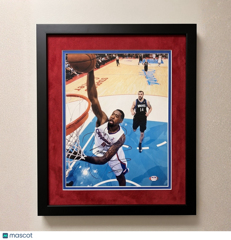 DeAndre Jordan Los Angeles Clippers Signed 11x14 Custom Framed Photo PSA