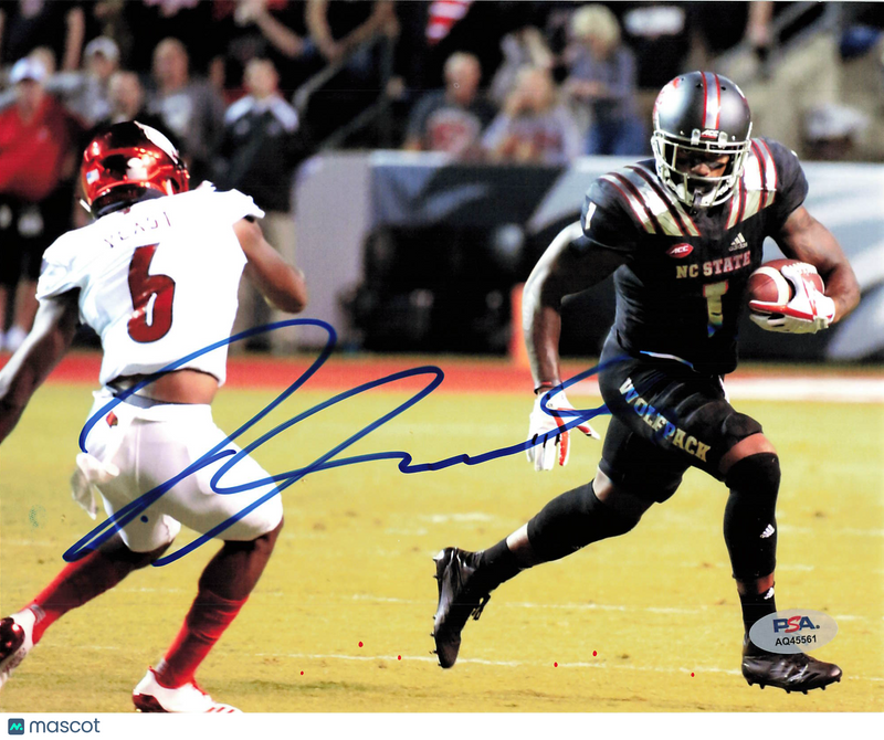 Jaylen Samuels Signed NC State Wolfpack Football 8x10 Photo PSA Autographed