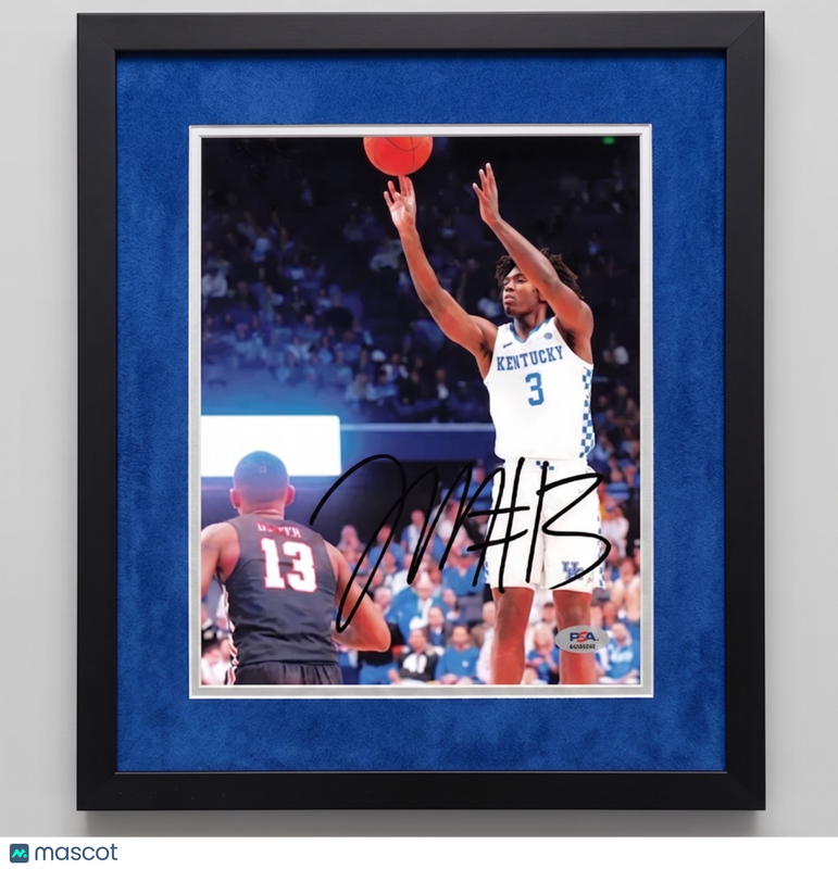 Tyrese Maxey Kentucky Wildcats Signed 8x10 Custom Framed Photo PSA Auth
