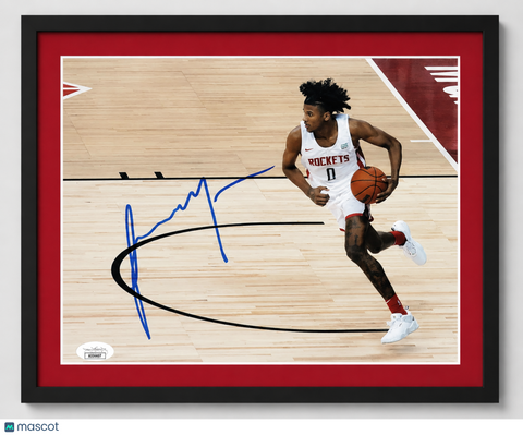 Jalen Green Houston Rockets Signed Basketball 8x10 Custom Framed Photo PSA Auth