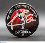 Brandon Montour Signed Hockey Puck JSA Autographed