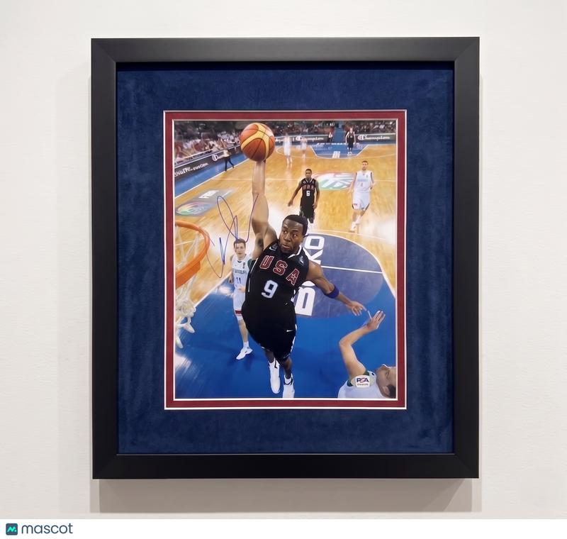 Andre Iguodala Team USA Signed Basketball 11x14 Custom Framed Photo PSA
