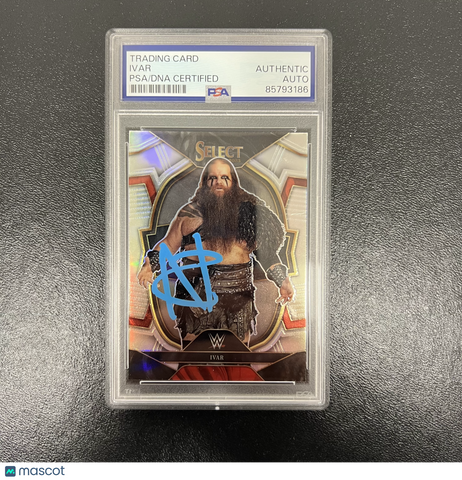 2023 Panini Select WWE#62 Ivar Signed Card PSA Autographed