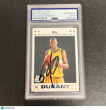 2007–08 Topps 50th Anniversary#2 of 14 Kevin Durant Signed Card Auto PSA Slab