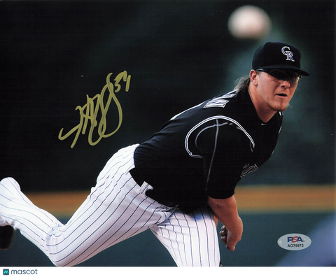 Jeff Hoffman Colorado Rockies Signed 8x10 Photo PSA